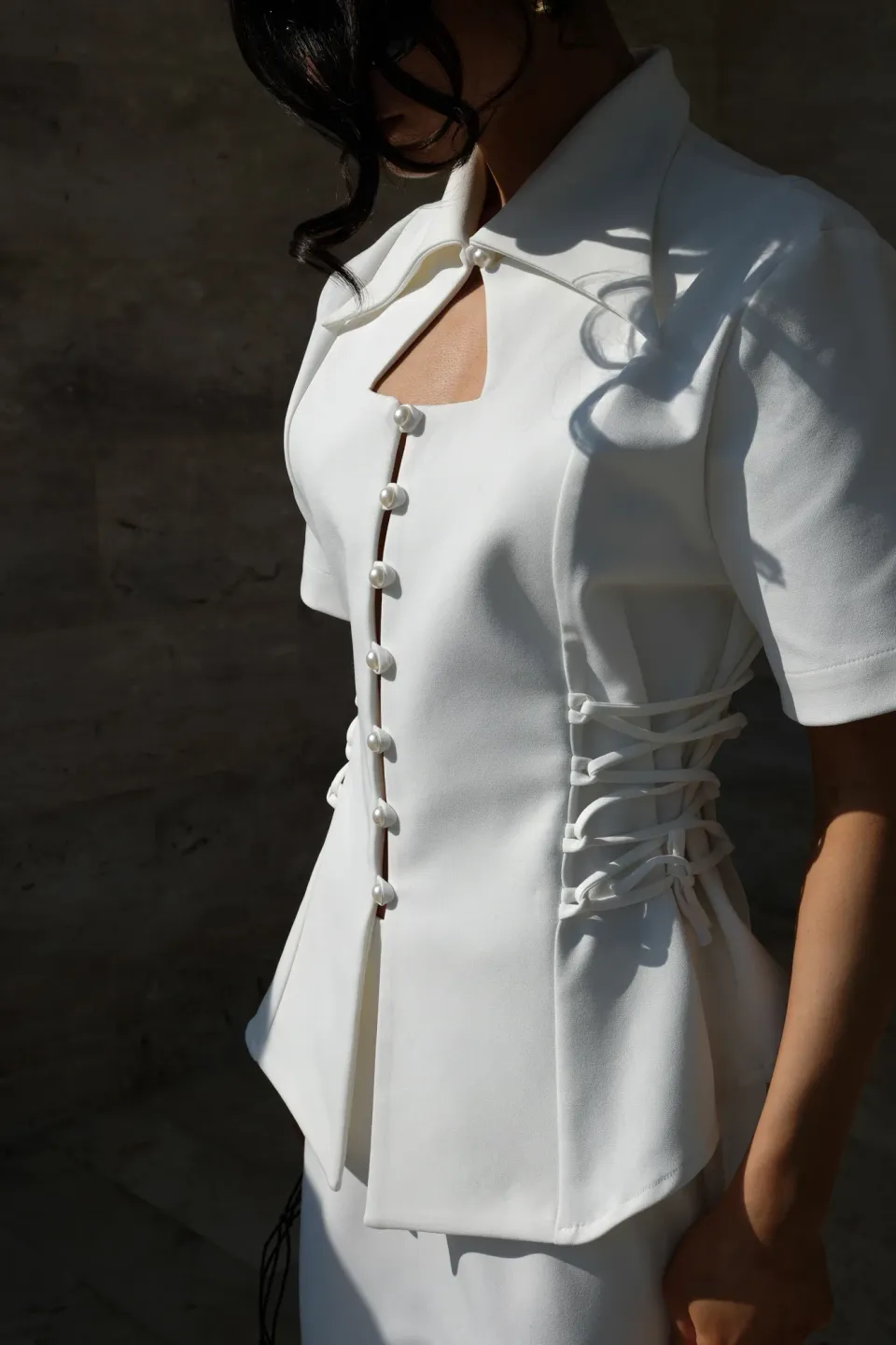 Corset-inspired shirt
